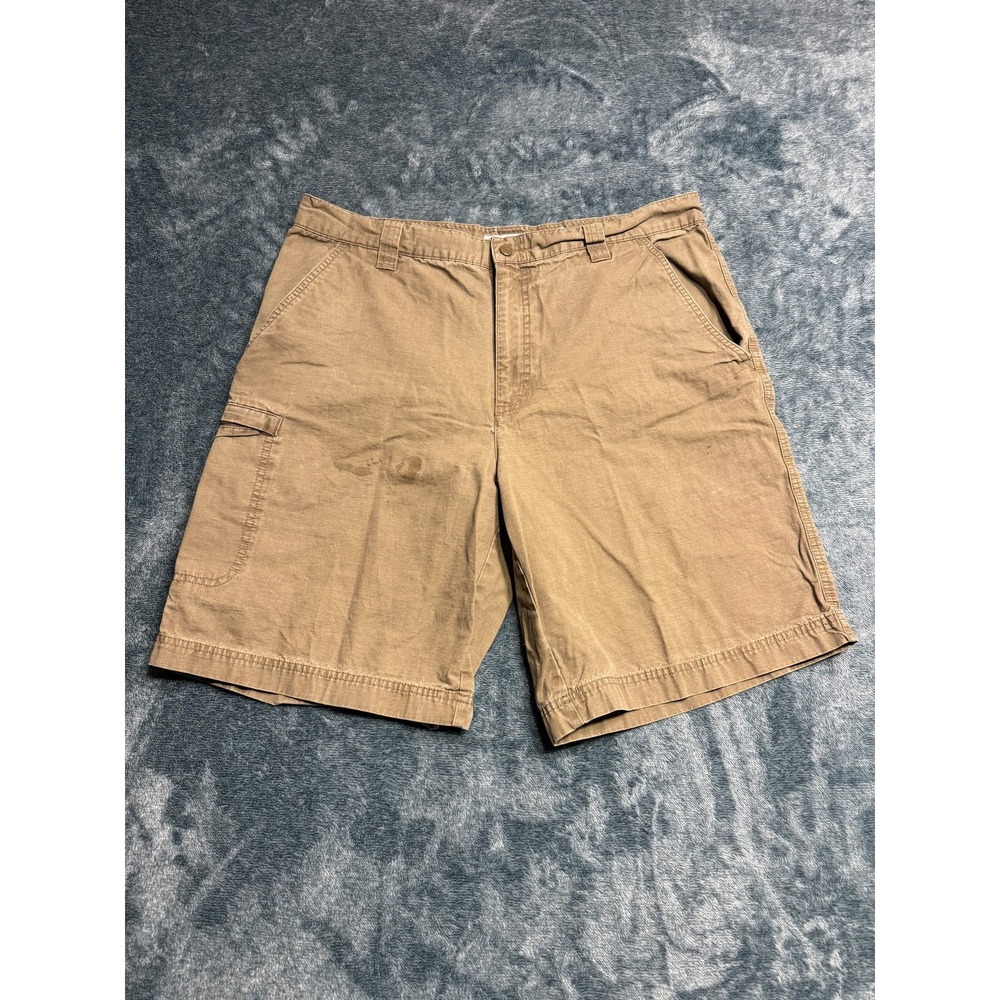 Columbia Mens Shorts 36 Cargo Brown Cotton Solid Sportswear Outdoor 10in Inseam